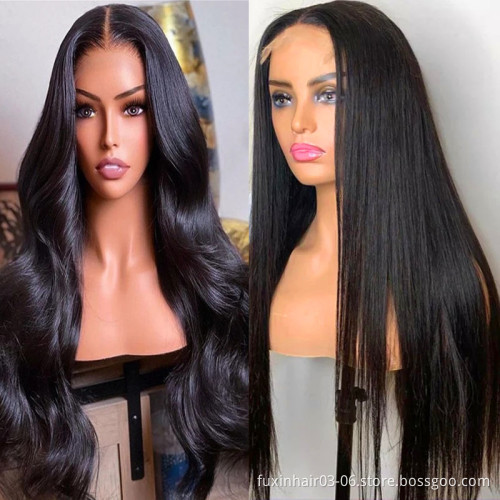 Cambodian Hair 100% Virgin Raw Unprocessed 40 Inch Full Lace Front Virgin Lace Frontal Wig 34 Wholesale Human Hair Vendors